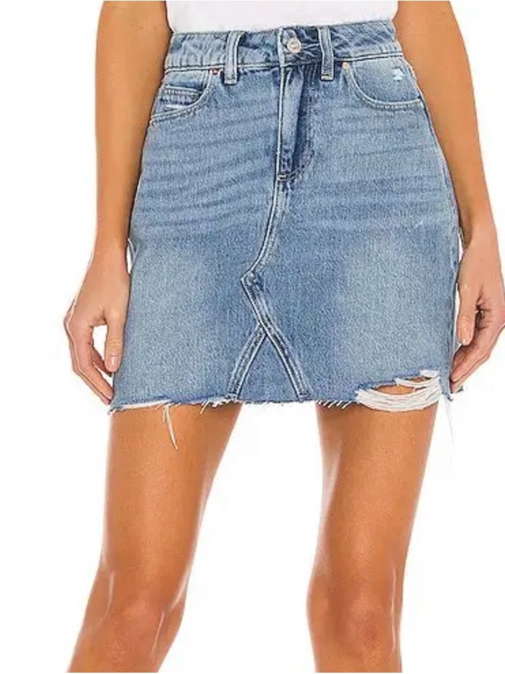 Paige Aideen Skirt in Razz Distressed